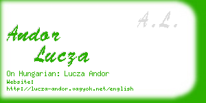 andor lucza business card